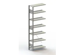 Inhaakstelling Aanbouwveld 2200x756x336mm 7legborden 80kg Verzinkt