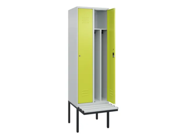 locker voor scheiding van kleding,HxBxD 2120x600x815mm,2vak