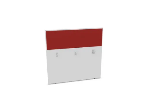 baliepaneel,v. bureau,aanbouw achter,B 1200mm,Bl-wit,BN4011-rood