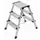 vouwtrapje bordes H 600mm 2x3treden HxBxD 600x445x640mm aluminium