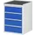 ladekast 825x580x650mm 4laden cilinderslot RAL7035 RAL5010 metaal