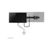 Neomounts NEXT One DS75S-950WH2 Crossbar monitorarm 2 schermen - 17-32