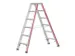 escabeau industriel,double face,2x6marches,Hauteur 0,92m,lisse L 1,53m