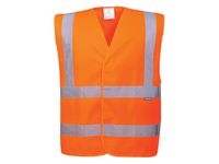 Verkeersvest C 470 Fluororanje Polyester Maat 2-3L