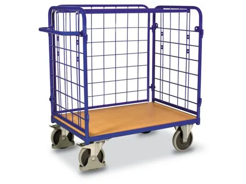 Etagewagen 500kg 1200x800mm H 1220 Mm 3 Wanden Draadgaas 1 Etage