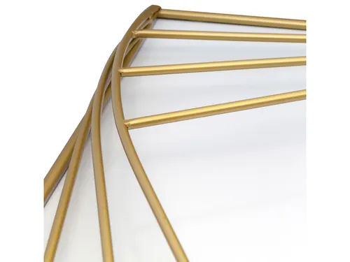 Wandklok Nextime groot 85x85cm metaal goud/wit Turning Time