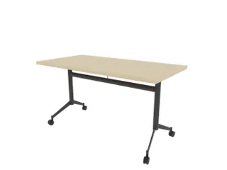 klaptafel,HxBxD 750x1400x700mm,hoekig,T-voet donkergrijs,ovale buis - 1