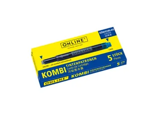 Online Vulpen Inktpatroon Kombi blauw doos à 5 stuks - 1