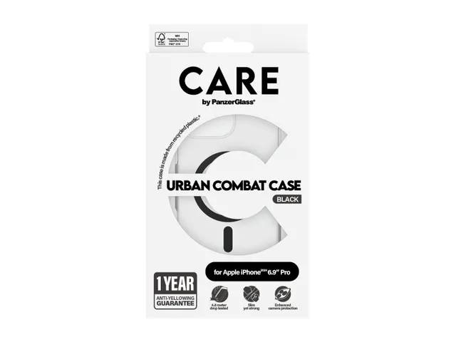 PanzerGlass CARE by Urban Combat Case Transparent w. Black MagSa