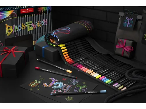 Kleurpotlood Faber-Castell Black Edition 72 stuks in roletui zwart
