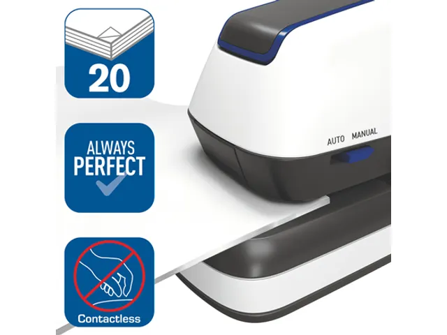 Nietmachine Elektrisch Optima 20E Zwart Zilver 20vel