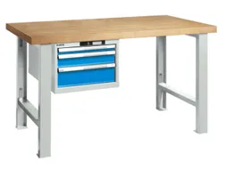 werkbank,HxBxD 840x1500x750mm,multiplexblad,lak RAL5012