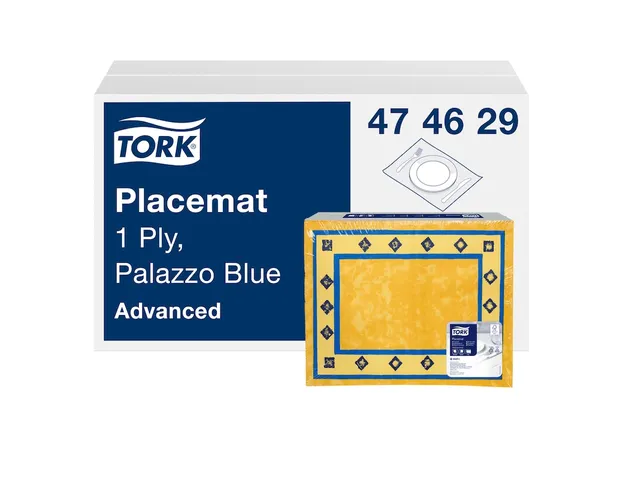 Tork 474629 Placemat Palazzo Blue Advanced 1-laags 42x30cm 2500st/doos