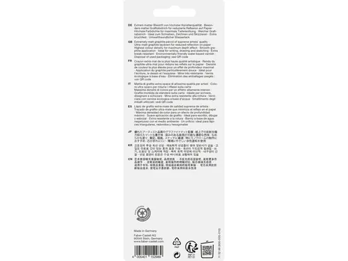 Grafietpotlood Faber-Castell Pitt Mat set 4 potl. 2B,6B,10B, 14B, 1 gu