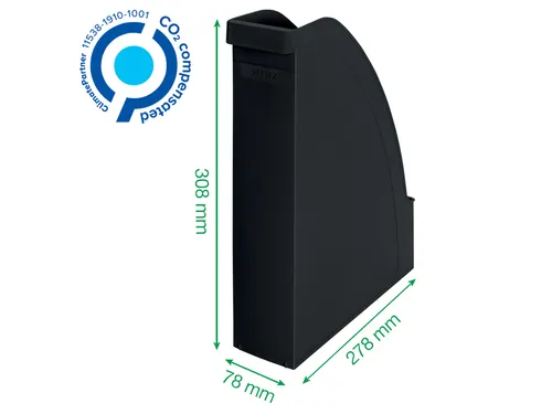 Tijdschriftcassette Leitz recycle A4 zwart