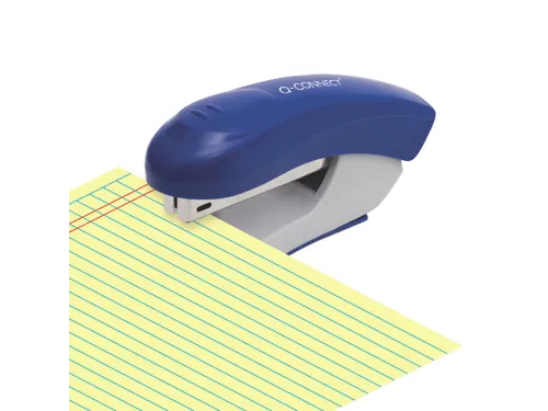 Q-connect Nietmachine Plastic Half Strip 20vel Blauw
