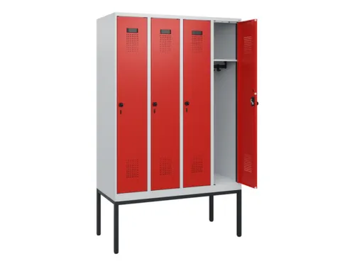 schoollocker,HxBxD 1950x1200x500mm,4vak,vak B 300mm,draaigrendel