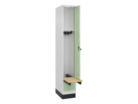 locker met bank,HxBxD 1950x300x815mm,1vak,vak B 300mm,draaigrendel