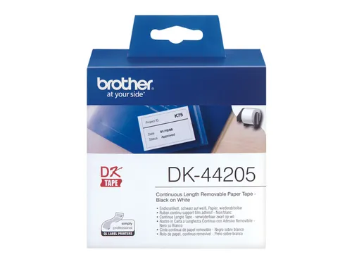 Label etiket Brother DK-44205 62mmx30.48m wit