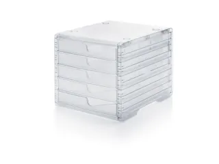 ladeblok,5xDIN C4,Tafelopstelling,HxBxD 255x270x340mm,Polystyreen - 1