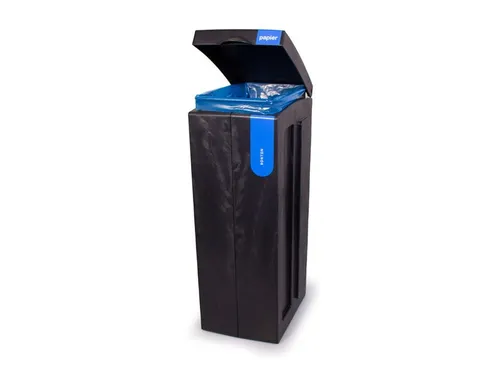 Bonton Original prullenbak 70 liter zwart blauw