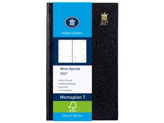 Agenda 2027 Ryam Memoplan 7 Suprema 7dagen/2pagina's zwart - 1