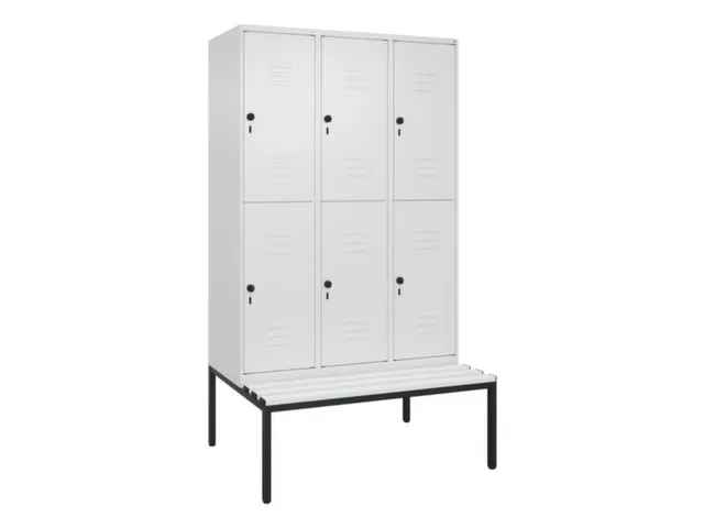 Dubbeldekse dekenkist,HxBxD 2120x1200x815mm,3x2vak.,vak B 400mm