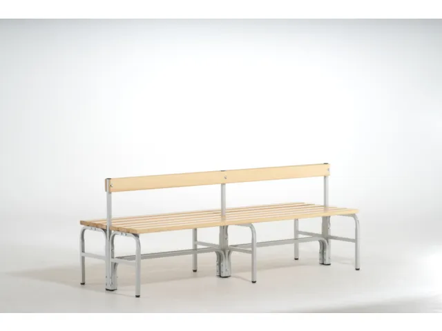 banc double HxLxP 770x2000x725mm barrettes en bois