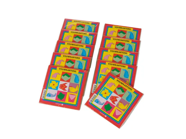Vouwkarton vierkant 20x20cm 120gram assorti 40 vel