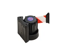 afzetsysteem voor wandmontage,m. 1riem(en),LxB 3m x50mm,riem rood/wit