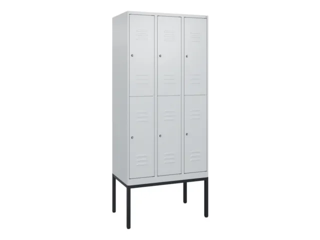 dubbeldekse locker,HxBxD 2120x900x500mm,3x2vak.,vak B 300mm,cil.-slot