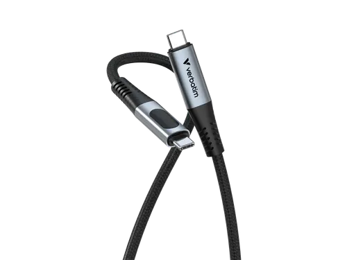 S+C Usb-C/Usb-C Kabel zwart 100W 31848 40Gbps 1.20m