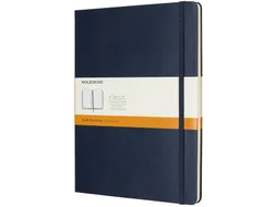 Notitieboek Moleskine XL 190x250mm lijn hard cover sapphire blue