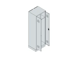 locker voor scheiding van kleding,HxBxD 1950x600x500mm,2vak - 3