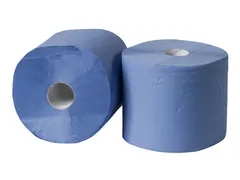 Poetsrol verlijmd blauw 2-laags 2 Rol