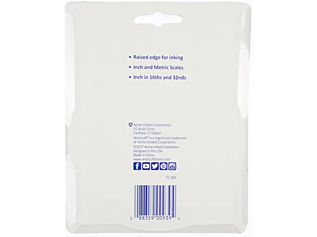 Règle flexible Westcott 40cm division pouce et cm