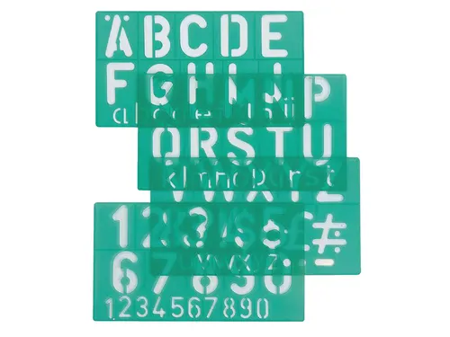Lettersjabloon Linex hoofletters/letters/cijfers 50mm