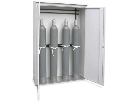 gasflessenkast,v. 4xØ 220mm fles,HxBxD 2150x1400x400mm,m. dak