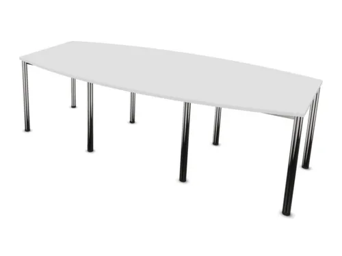 vergadertafel,HxBxD 740x2400x1200mm,vatvormig,Bl-wit