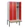 locker met bank,HxBxD 1950x900x815mm,3vak,vak B 300mm,draaigrendel