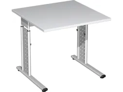 Bureau C-Poot Hxbxd 680-820X800X800Mm Lichtgrijs
