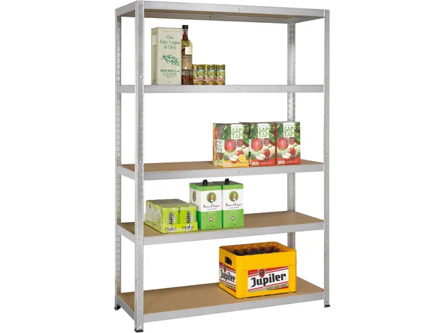 Rek Strong Gegalvaniseerd 175kg 176x120x40cm 5 Legborden