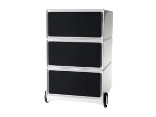 mobiel ladeblok,HxBxD 642x390x436mm,3lade(n),romp wit,front zwart - 1