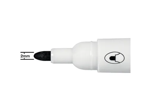 Whiteboardmarker Nobo Glide rond zwart 2mm