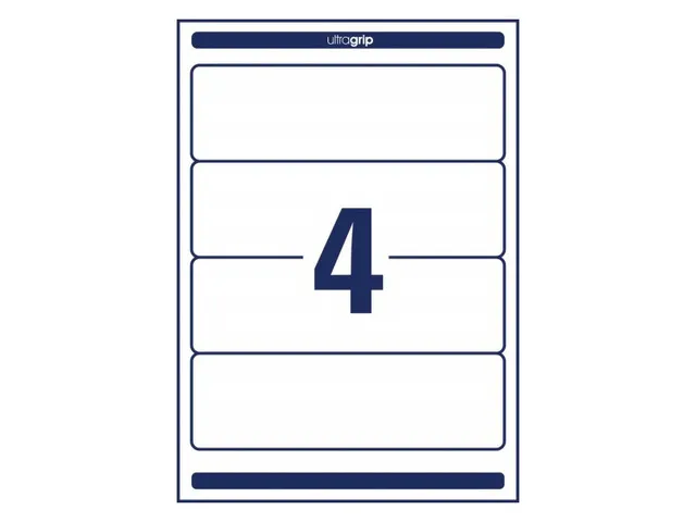 ordnerrugetiket Avery 192x61mm wit 25 vel 4 etiketten per vel