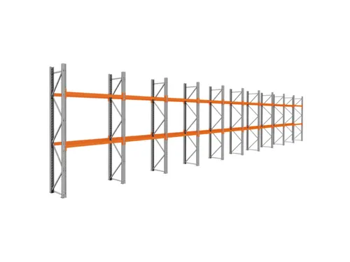 palletstelling,basis+9xaanbouw,HxBxD 3360x19350x750mm,vakl. 3000kg