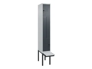 Z-garderobekast,HxBxD 2120x300x815mm,2vak,vak B 300mm,draaigrendel - 1