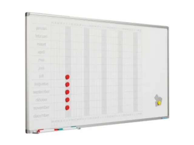 Magnetisch Planbord 60x120cm Softline 8mm Jaar Duits