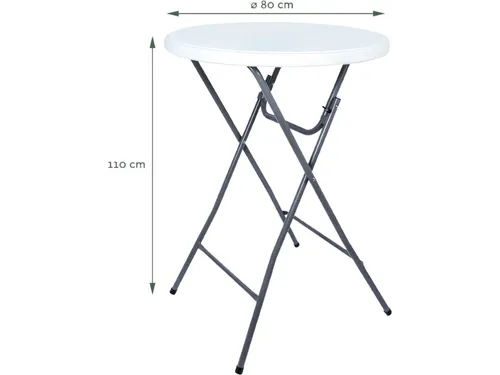 Statafel BRASQ 80cm BT100 wit