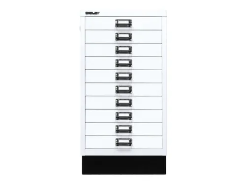 kantoor-ladekast HxBxD 670x349x432mm 10 laden romp verkeerswit staal